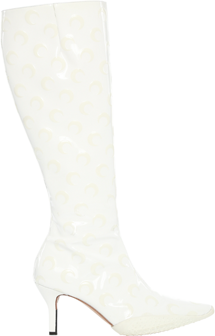 Marine Serre Wmns Moon Patterned Knee High Boots 'White'