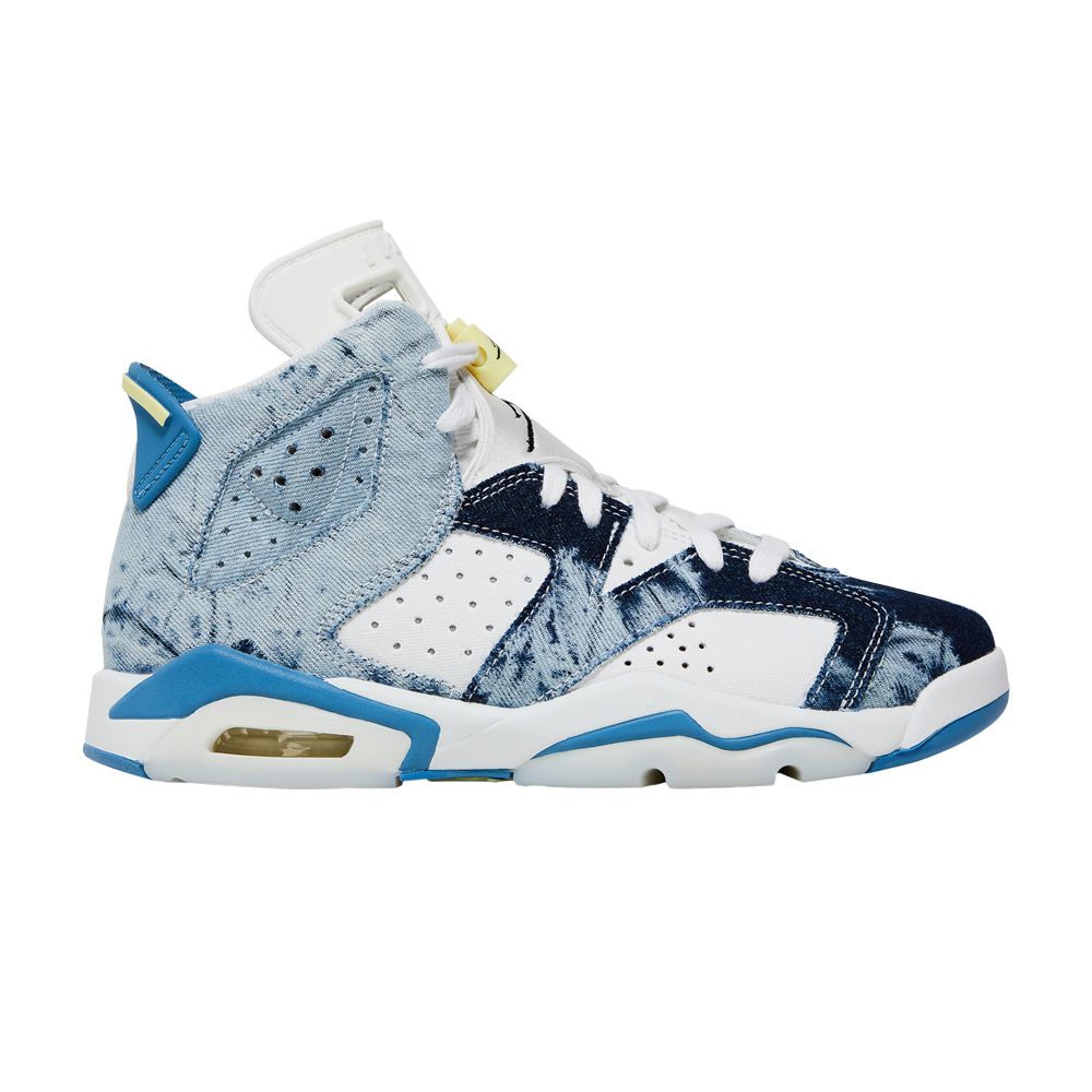 Pre-owned Air Jordan 6 Retro Gs 'washed Denim 2022' | Blue | Kid's Size 6.5