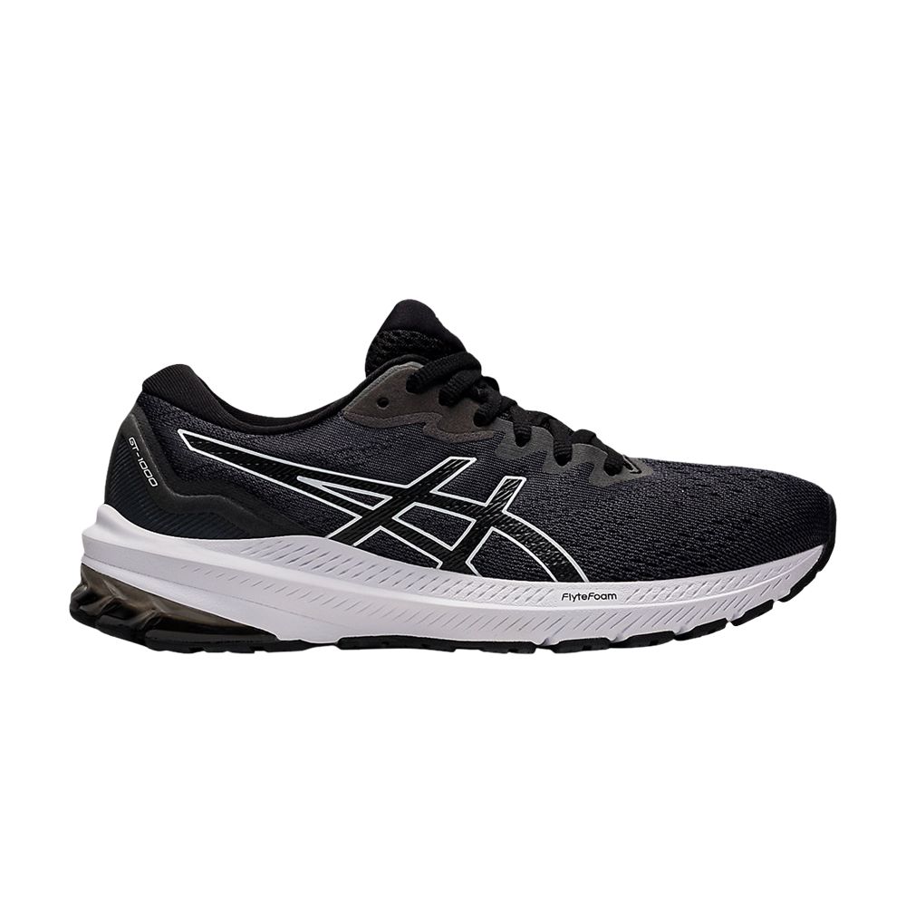 Pre-owned Asics Wmns Gt 1000 11 Wide 'black White'