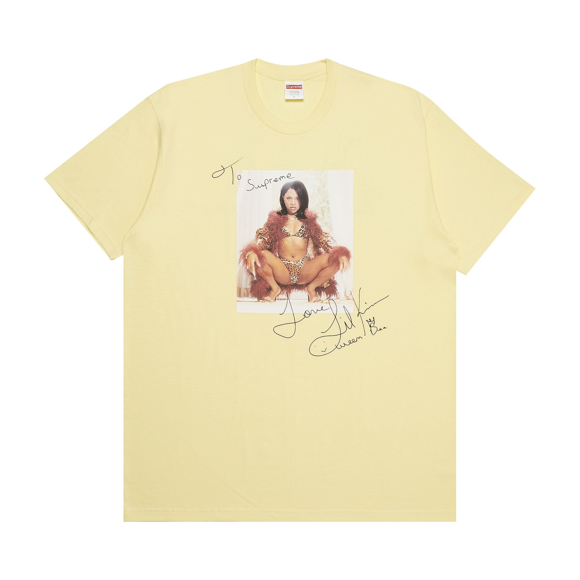 Supreme Lil Kim Tee 'Pale Yellow' | Men's Size L