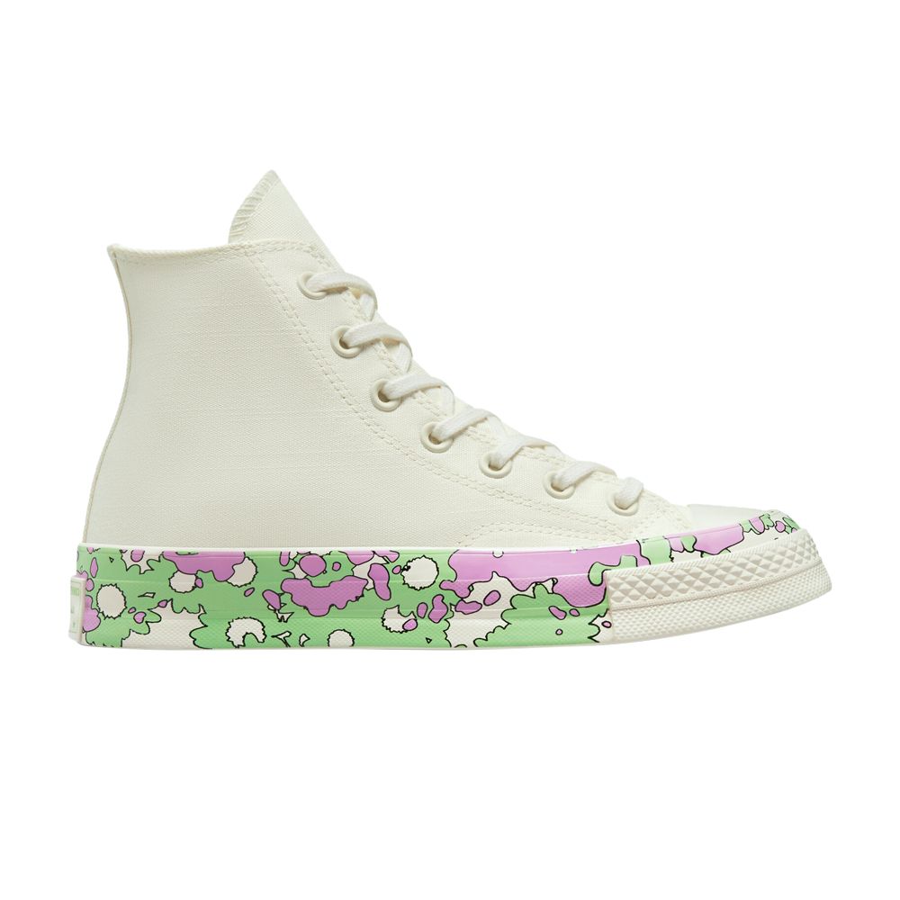 Pre-owned Converse Wmns Chuck 70 High 'crafted Florals' In Cream