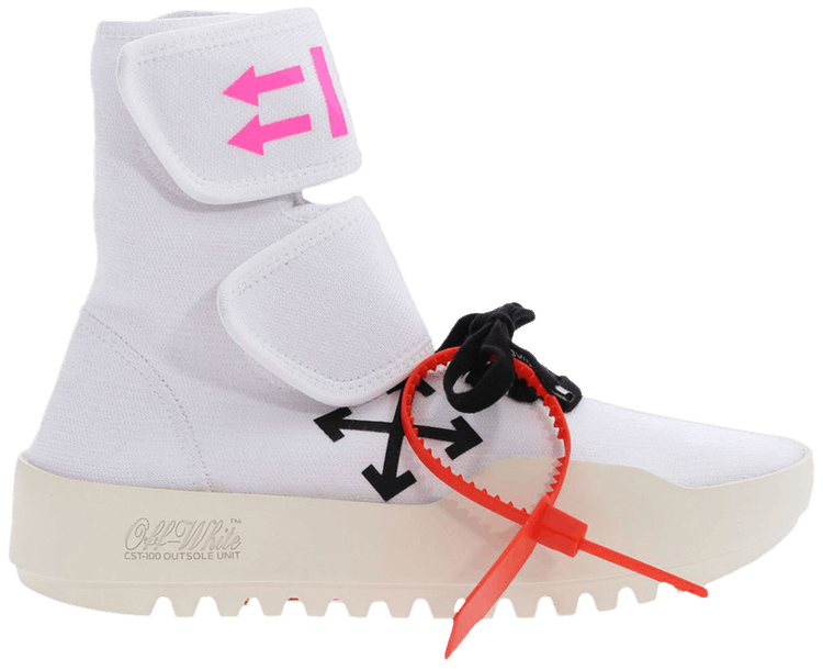 Off-White Wmns Moto Wrap Sneakers 'White Neon Fuchsia'