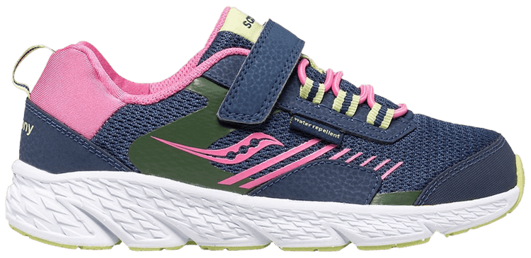 Saucony Wind Shield AC Big Kid Navy Green Pink