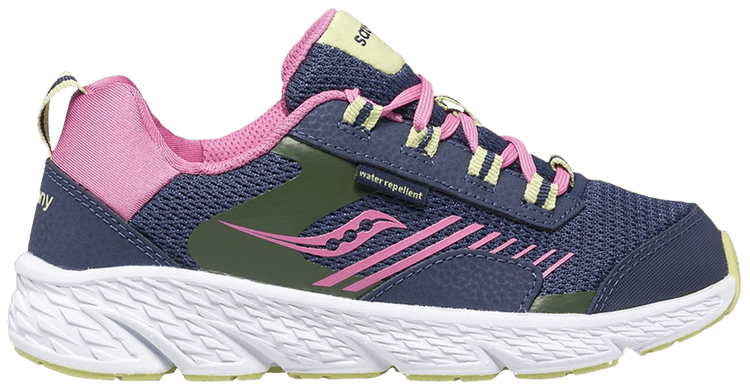 Saucony Wind Shield Big Kid Navy Green Pink