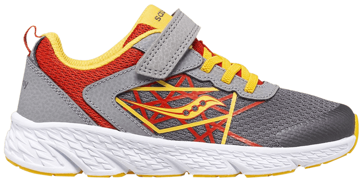 Saucony Wind AC Big Kid Grey Red Yellow