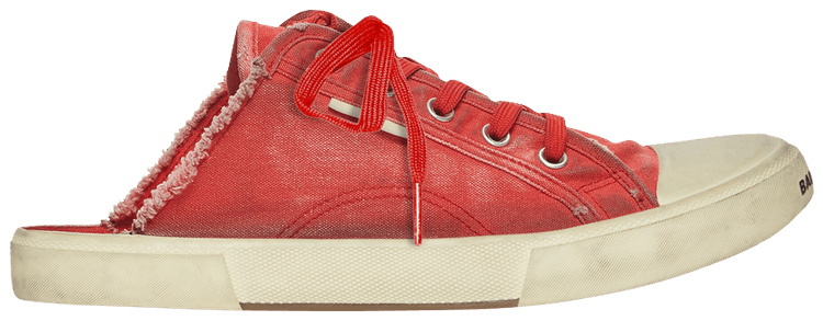 Balenciaga Wmns Paris Sneaker Mule Destroyed   Red
