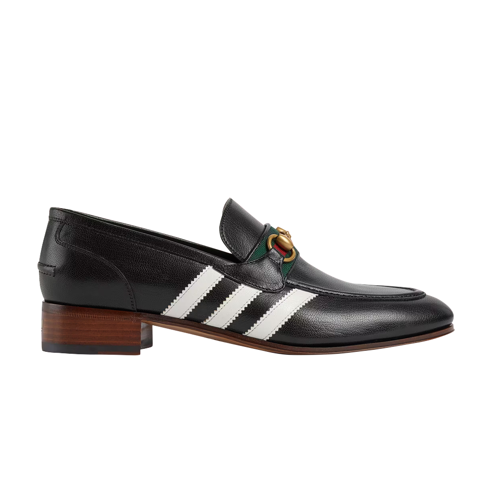 Pre-owned Gucci Adidas X  Loafer 'black Leather'