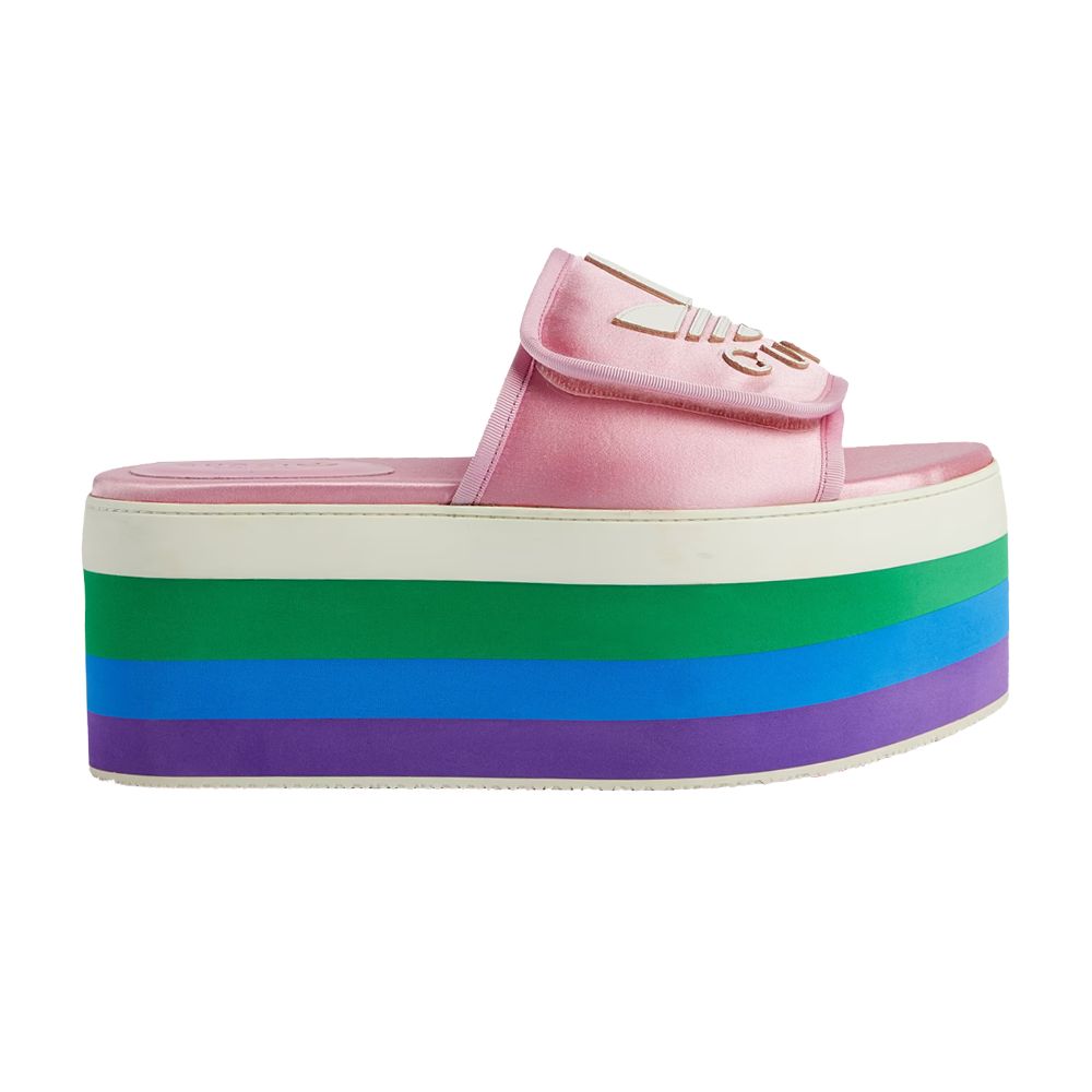 Pre-owned Gucci Adidas X  Wmns Platform Sandal 'pink Silk'