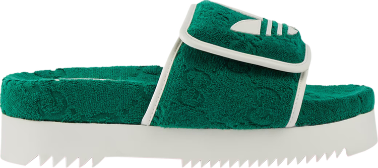 Adidas x Gucci Wmns GG Platform Sandal 'Green Cotton Sponge'