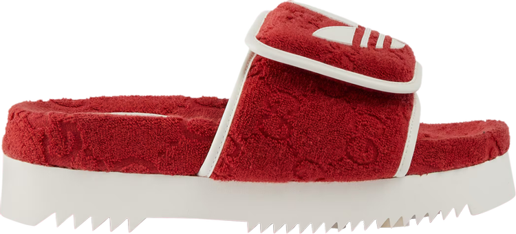 Adidas x Gucci Wmns GG Platform Sandal 'Red Cotton Sponge'