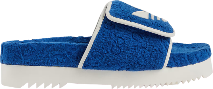Adidas x Gucci GG Platform Sandal 'Blue Cotton Sponge'