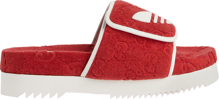 Adidas x Gucci GG Platform Sandal 'Red Cotton Sponge'