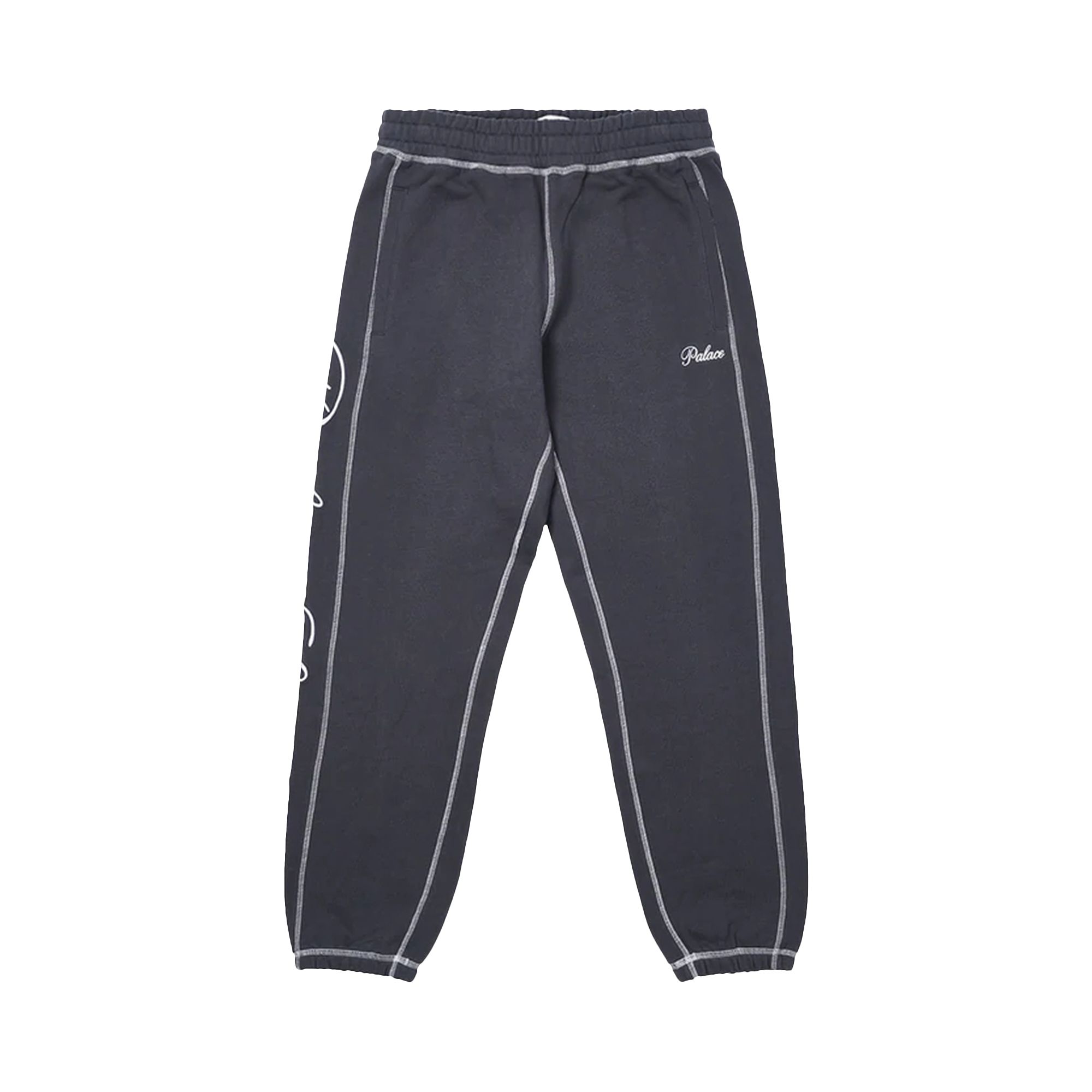 Pre-owned Palace Chain Stitch Joggers 'slate Blue' | Men's Size L