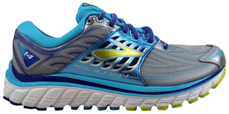Brooks Wmns Glycerin 14 Silver Blue Atoll Lime Punch