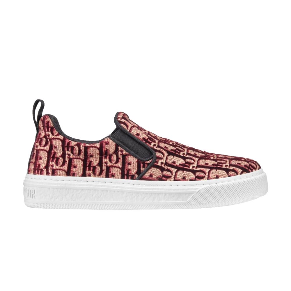 Pre-owned Dior Wmns Solar Slip-on ' Oblique - Burgundy' | Red | Women's Size 37