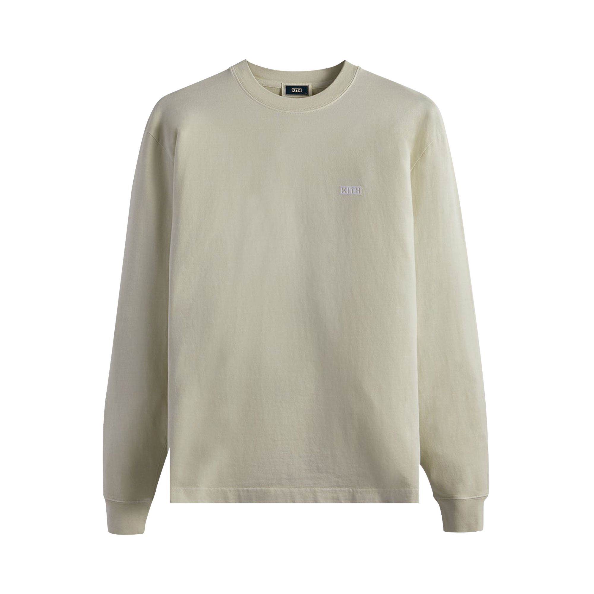 Pre-owned Kith Long-sleeve Lax Tee 'chalk' In Cream