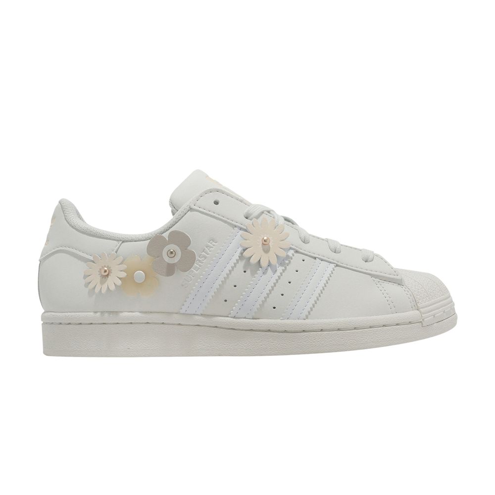 Pre-owned Adidas Originals Wmns Superstar 'floral' In White