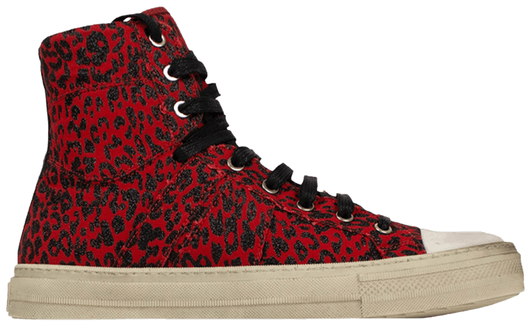 Amiri Sunset High Red Leopard Glitter