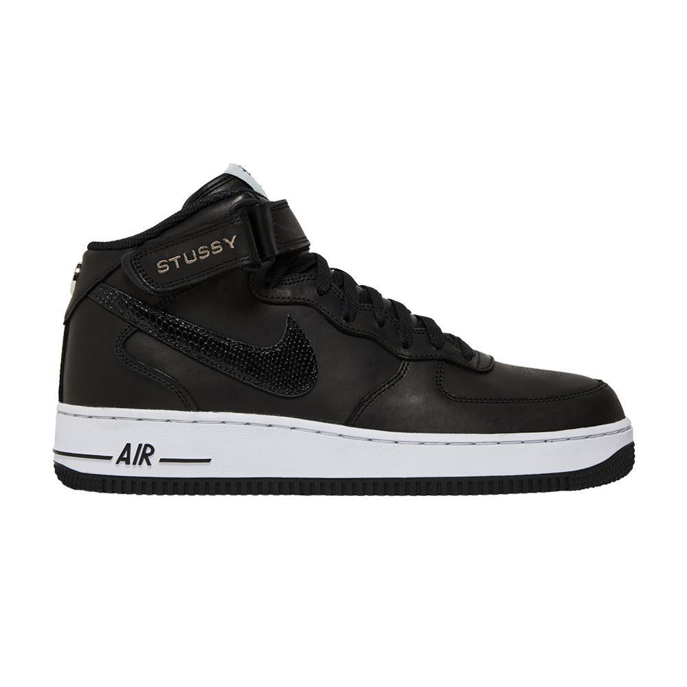 Nike Stussy x Air Force 1 Mid 'Black Snakeskin' | Men's Size 7