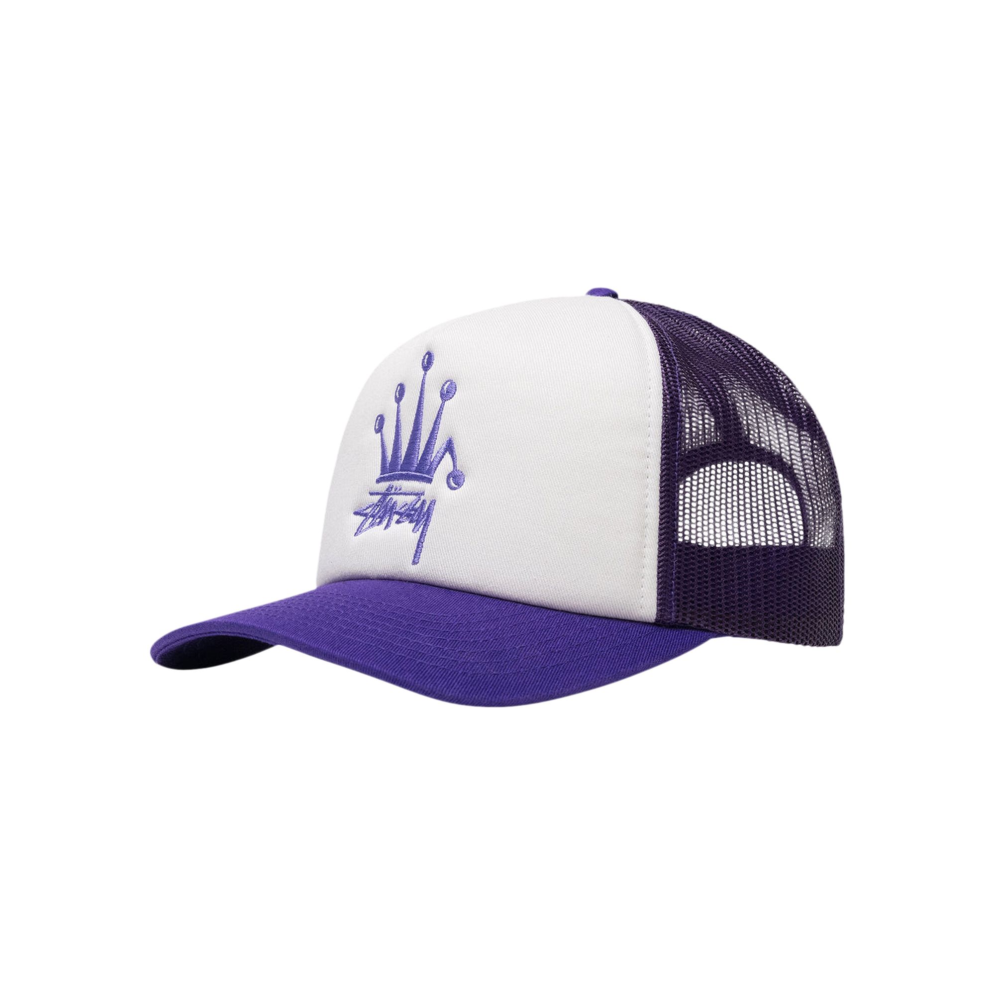 Pre-owned Stussy Crown Stock Trucker Cap 'purple' | Men's Size Onesize