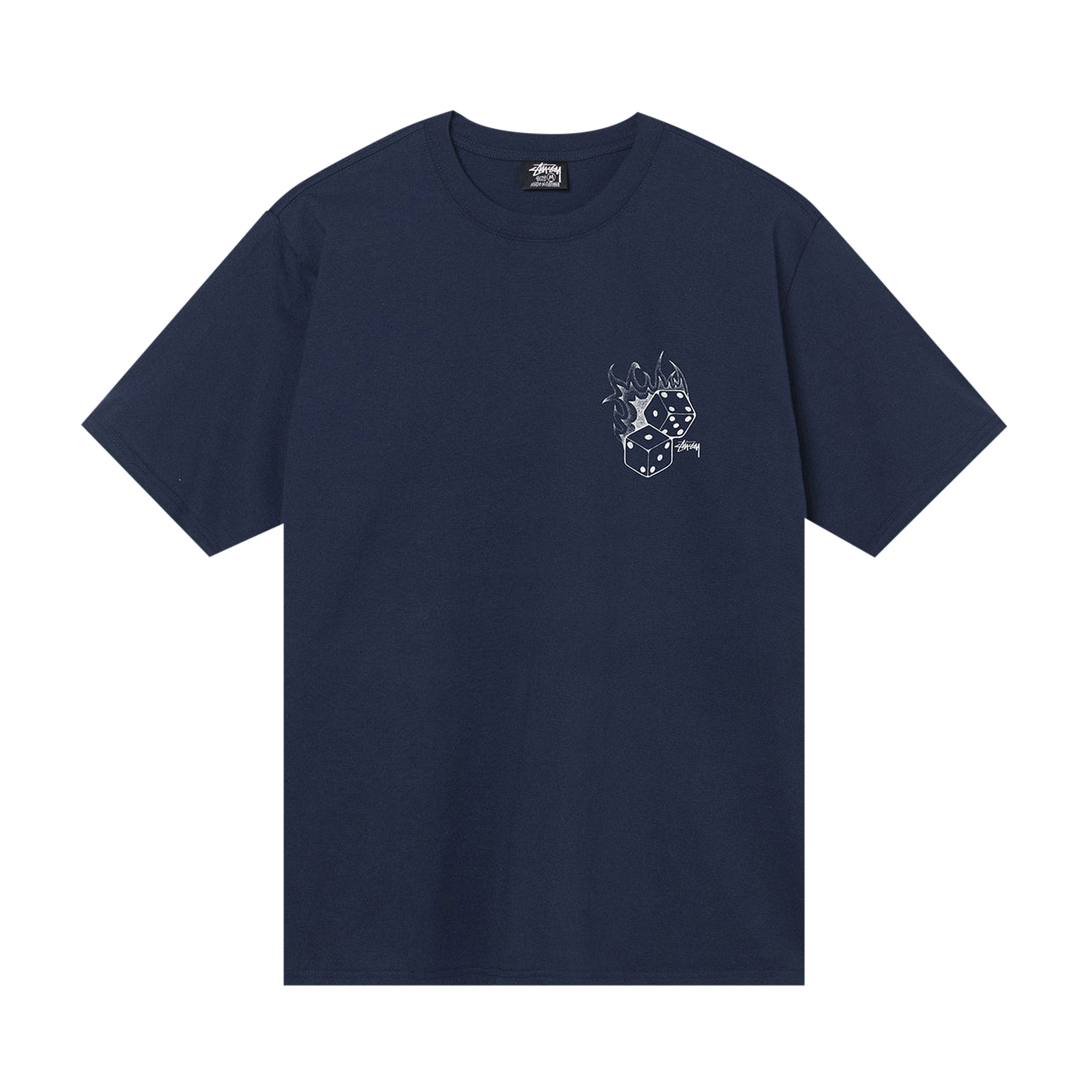 Pre-owned Stussy Fire Dice Tee 'navy' In Blue