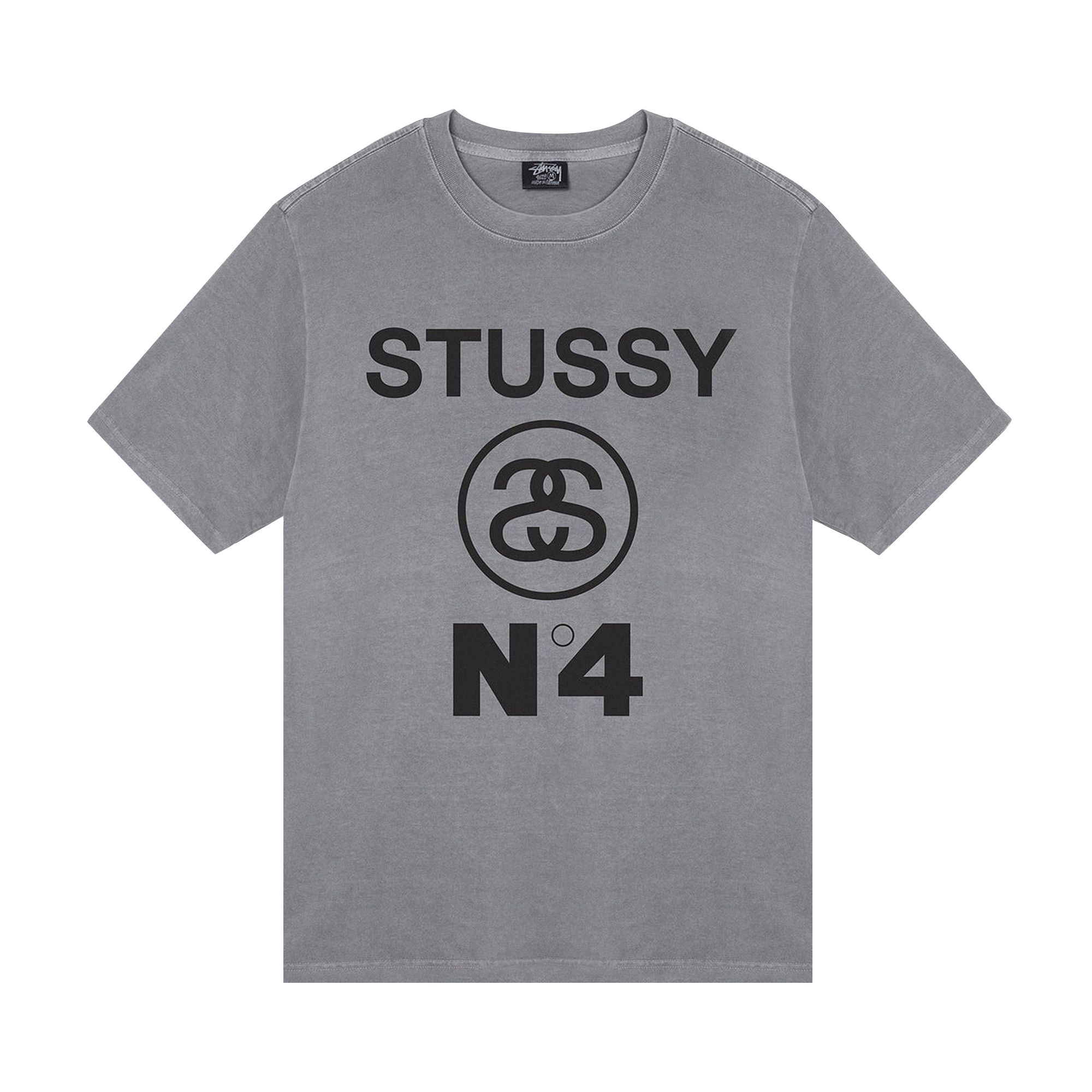 Stussy No.4 Pigment Dyed Tee 'Grey' | Men's Size XL