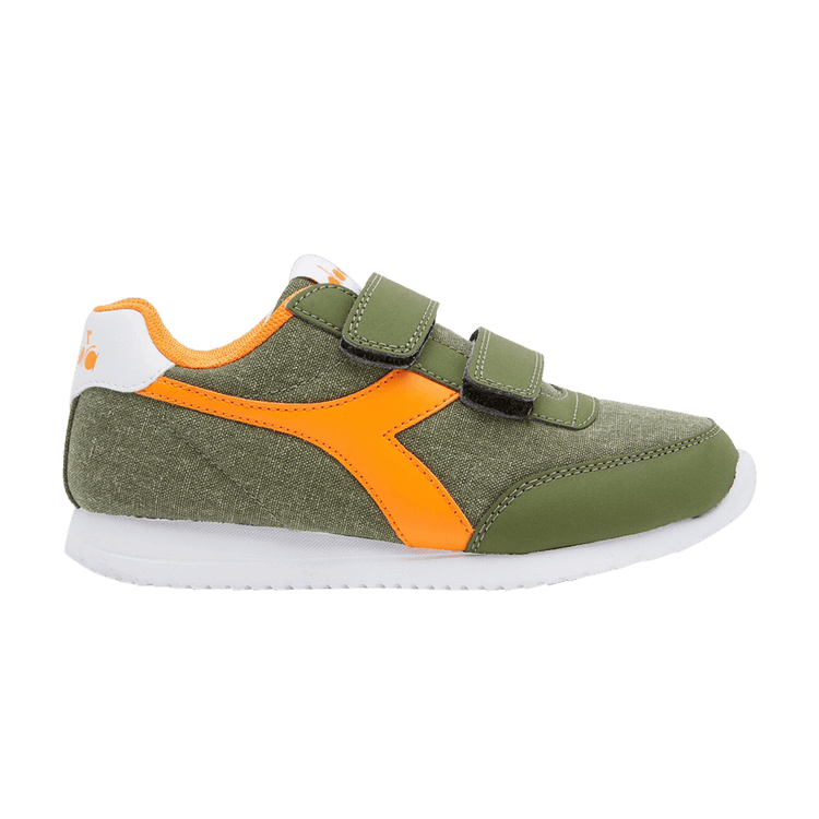 Sneakers bianche da bambino con logo lime Diadora Game P Virtual PS