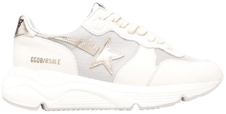 Golden Goose Wmns Running Sole White Silver