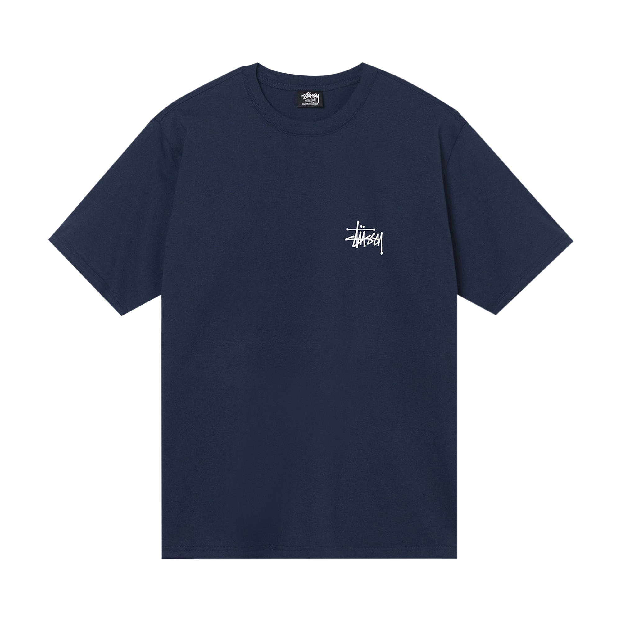 Pre-owned Stussy Basic Tee 'navy' In Blue