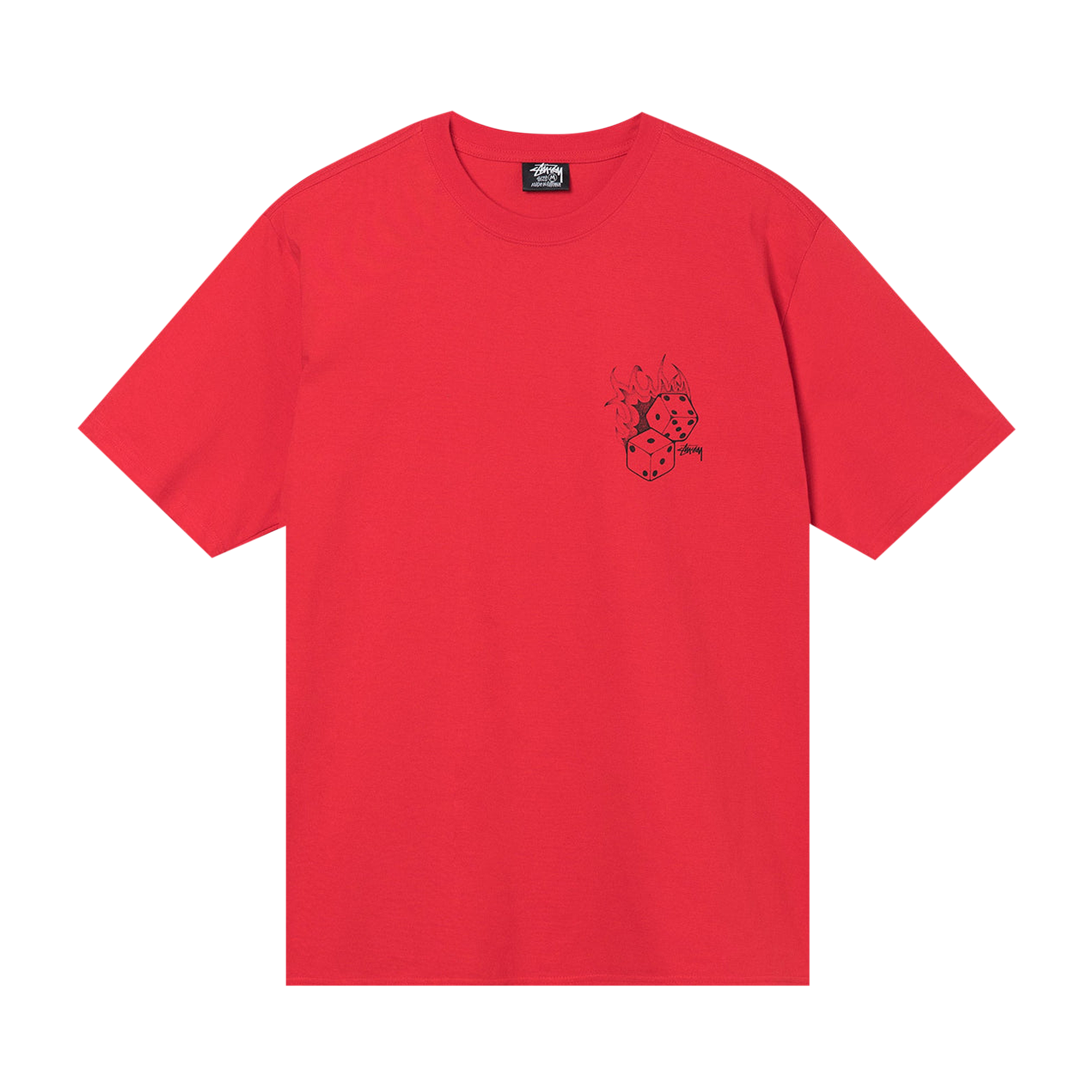 Pre-owned Stussy Fire Dice Tee 'red'