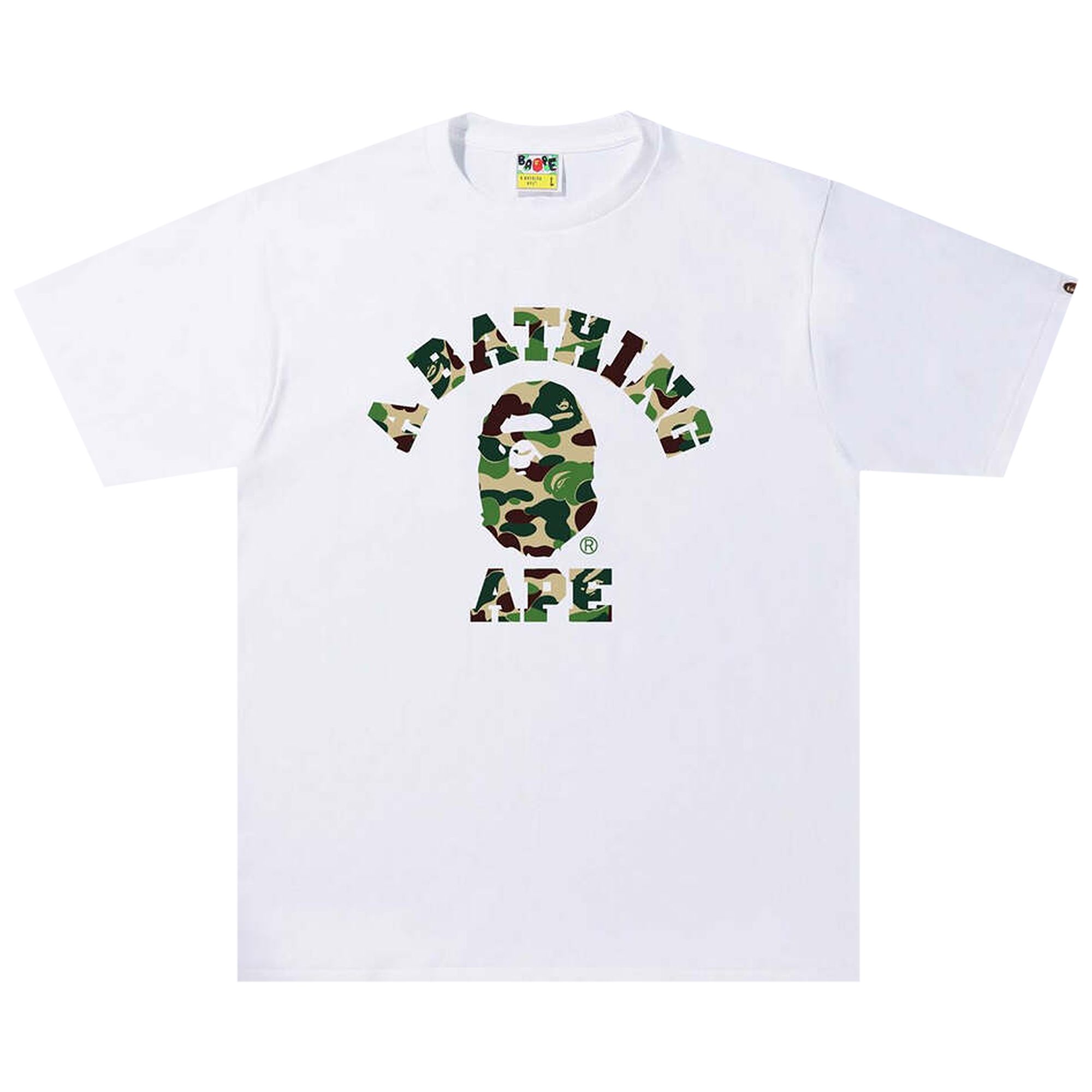 BAPE ABC Camo College Tee 'White/Green' | Men's Size L