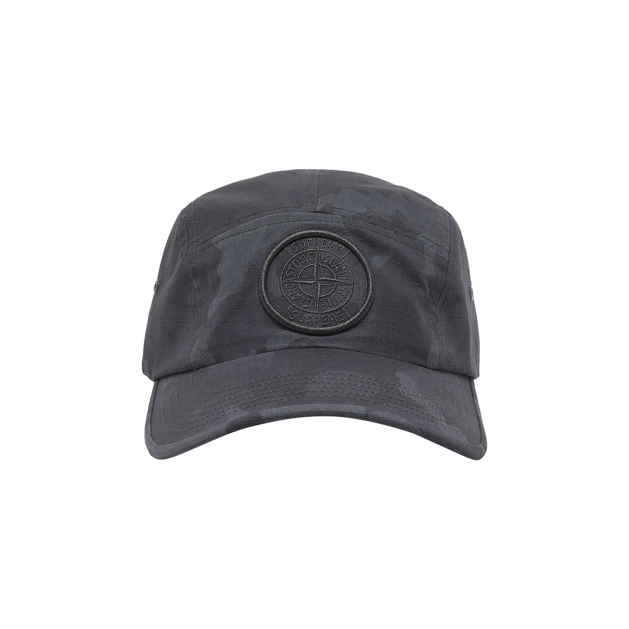 Supreme x Stone Island Reactive Ice Camo Camp Cap 'Black' | Men's Size Onesize