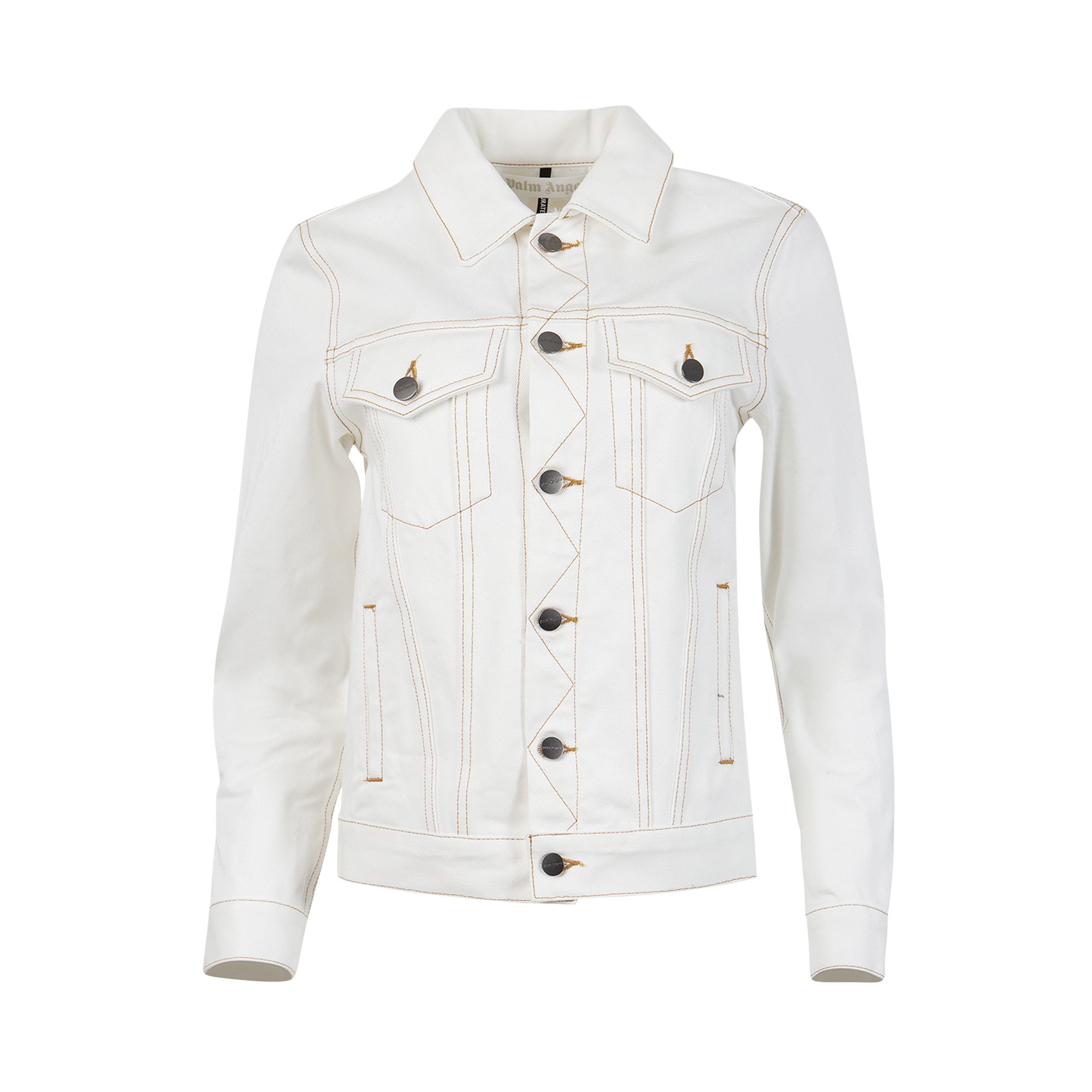 Palm Angels x The Webster Logo Degrade Denim Jacket 'White/Orange' | Women's Size XS