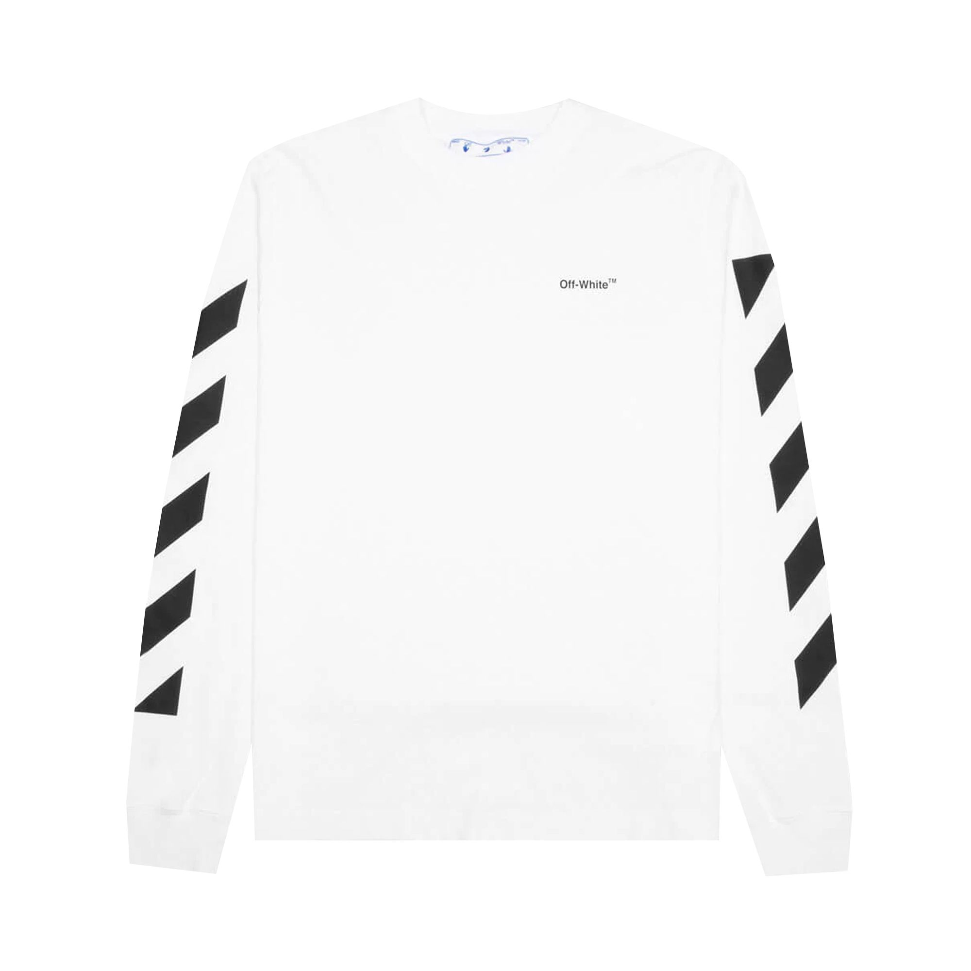 Off-White Diag Helvetica Skate Long-Sleeve Tee 'White/Black' | Men's Size 2XL