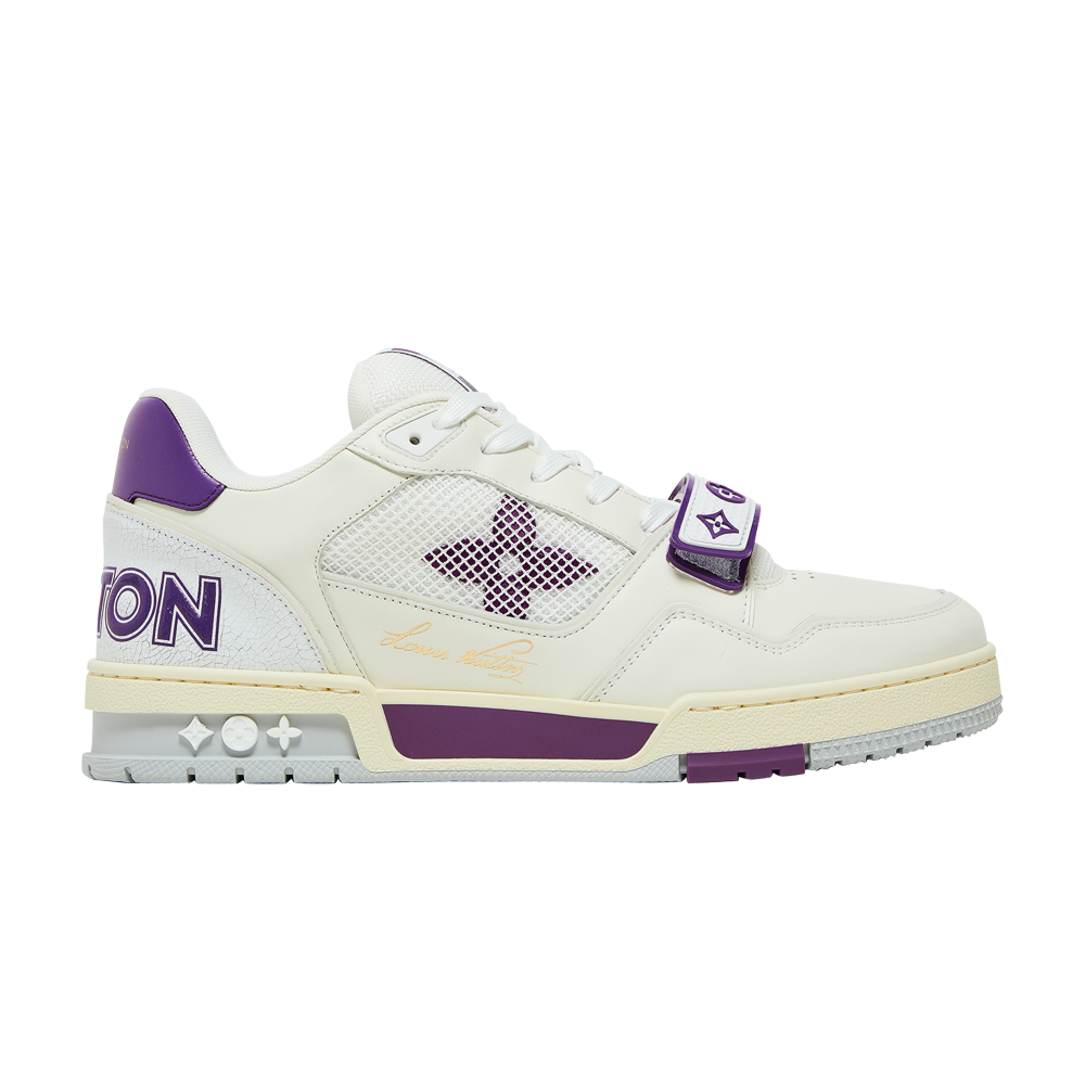 Pre-owned Louis Vuitton Trainer 'violet Mesh' In White