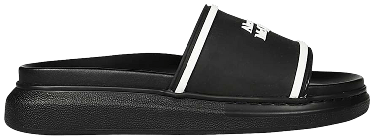 Alexander Mcqueen Rubber Hybrid Sandal Black White