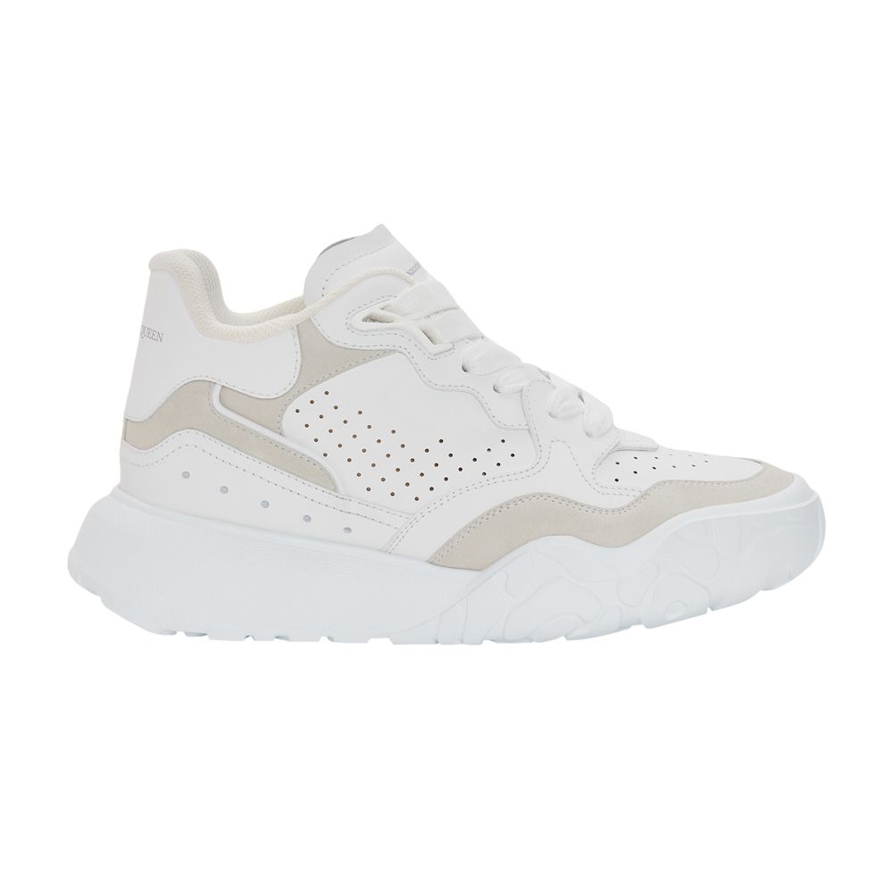 Pre-owned Alexander Mcqueen Wmns Court Trainer 'white Silver' | Women's Size 38
