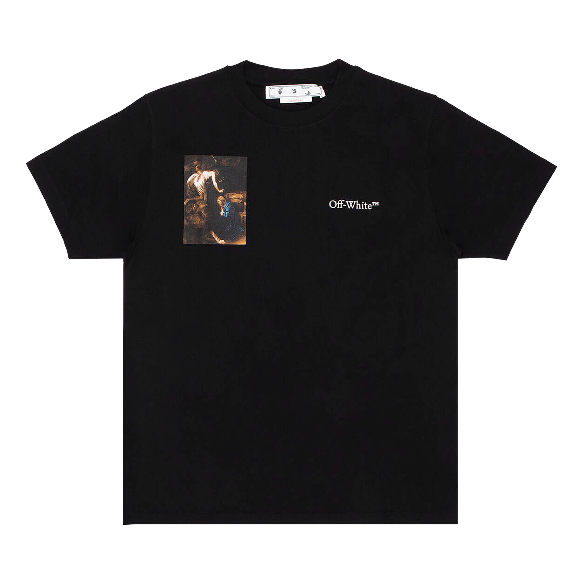 Off-White Caravag Lute Slim Short-Sleeve Tee 'Black/White' | Men's Size L