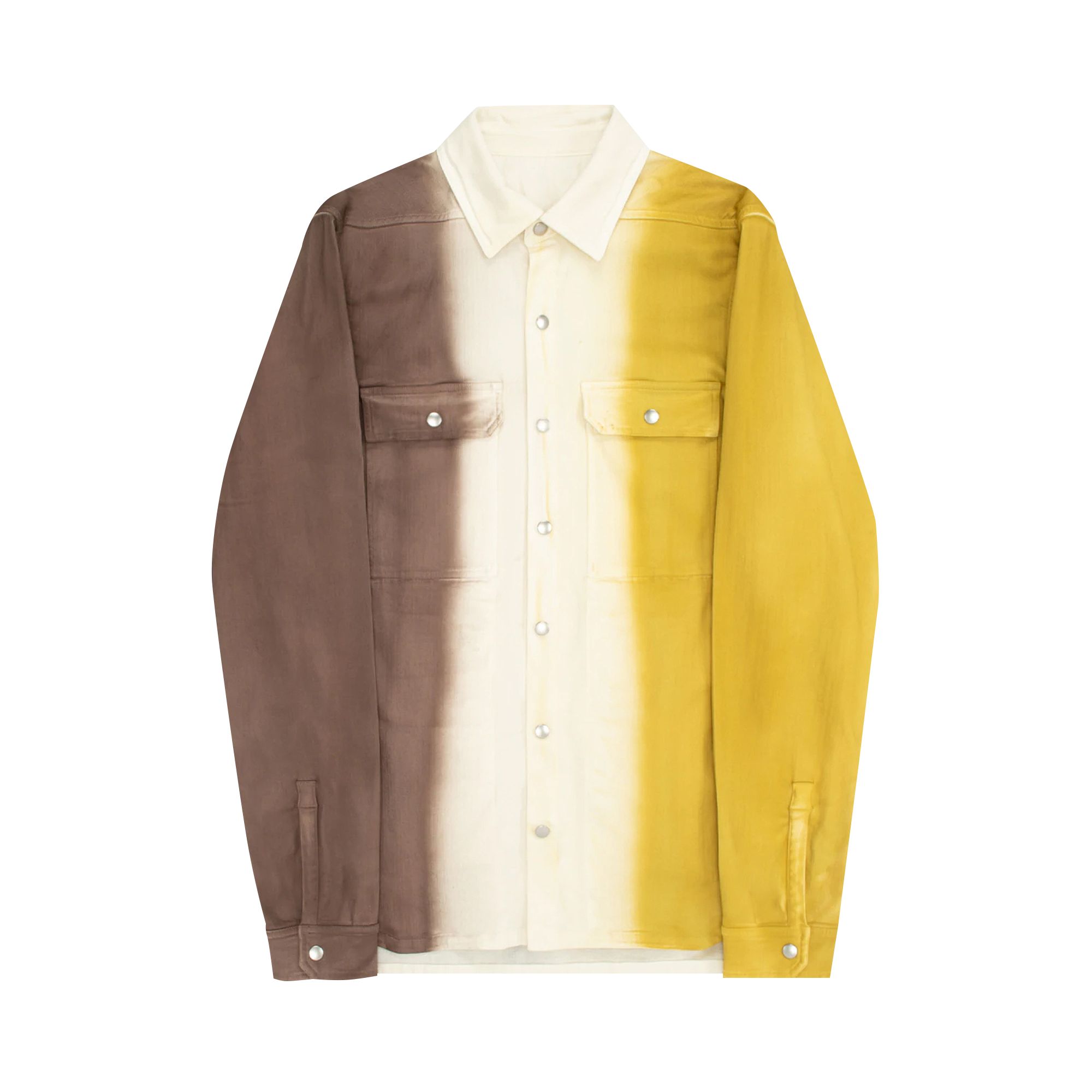 Pre-owned Rick Owens Denim Outershirt 'oxblood/natural/sulphate' | Multi-color | Men's Size 48