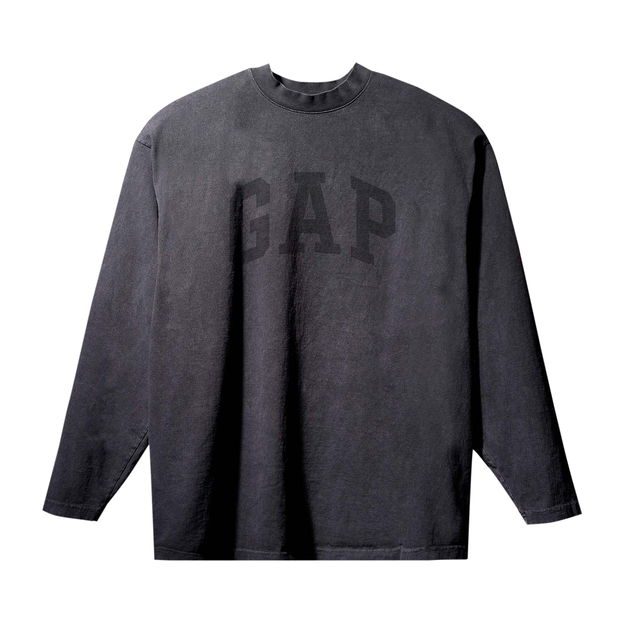 Pre-owned Yeezy Gap Engineered By Balenciaga Dove Long-sleeve Tee 'washed Black'