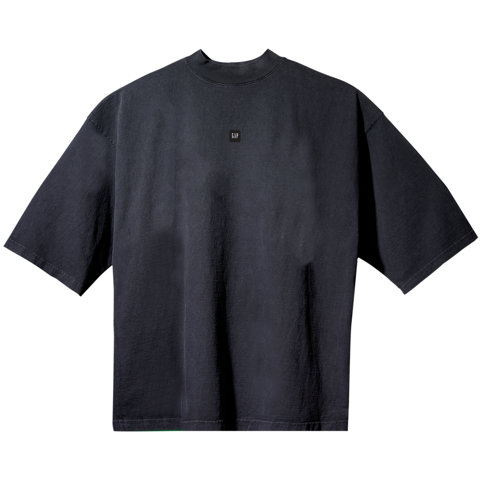 Pre-owned Yeezy Gap Engineered By Balenciaga Logo 3/4 Sleeve Tee 'washed Black'