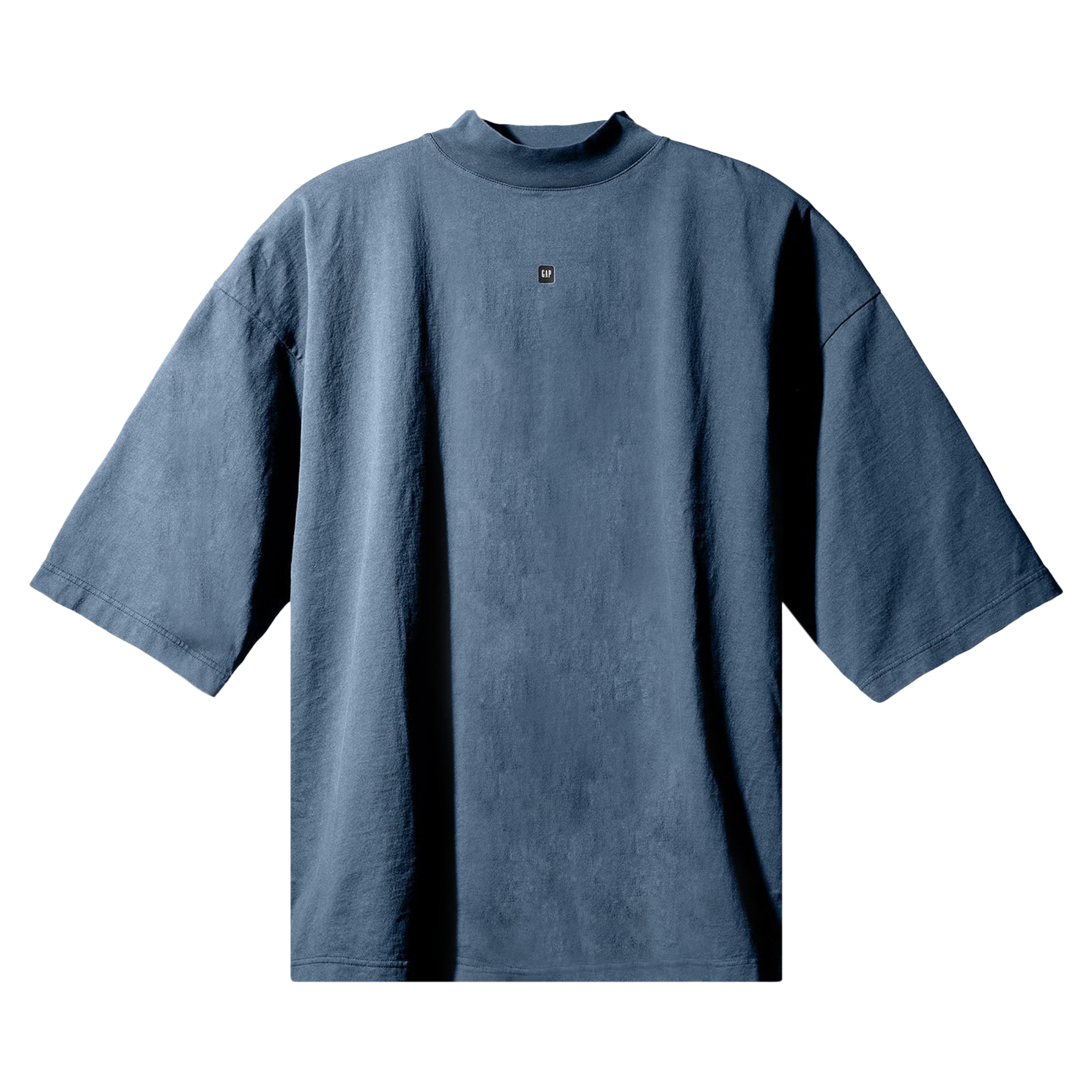 Pre-owned Yeezy Gap Engineered By Balenciaga Logo 3/4 Sleeve Tee 'dark Blue'