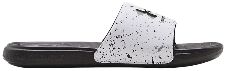Under Armour Ansa Graphic Slide White Jet Grey Speckled