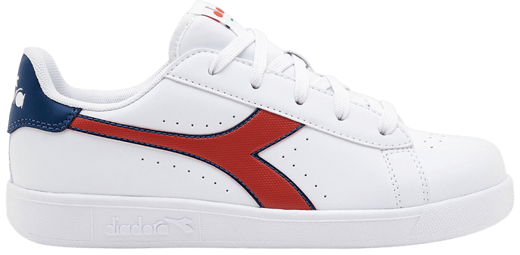 Diadora Game P Big Kid White Aurora Red