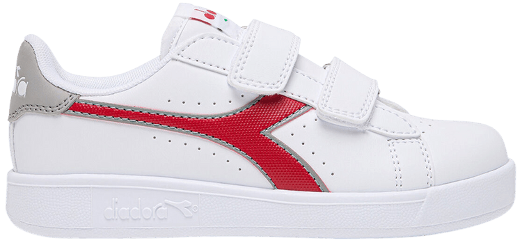 Diadora Game P Little Kid White Tango Red
