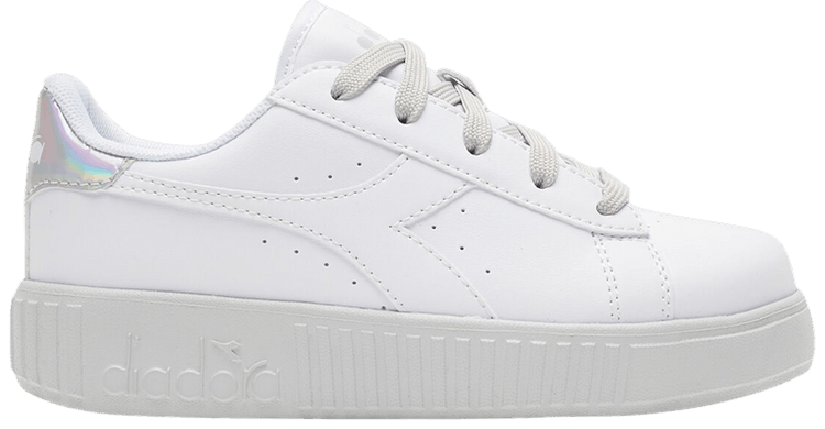 Diadora Game Step Little Kid White Aluminum