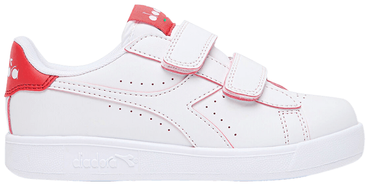 Diadora Game P Smash Little Kid White Tomato Red