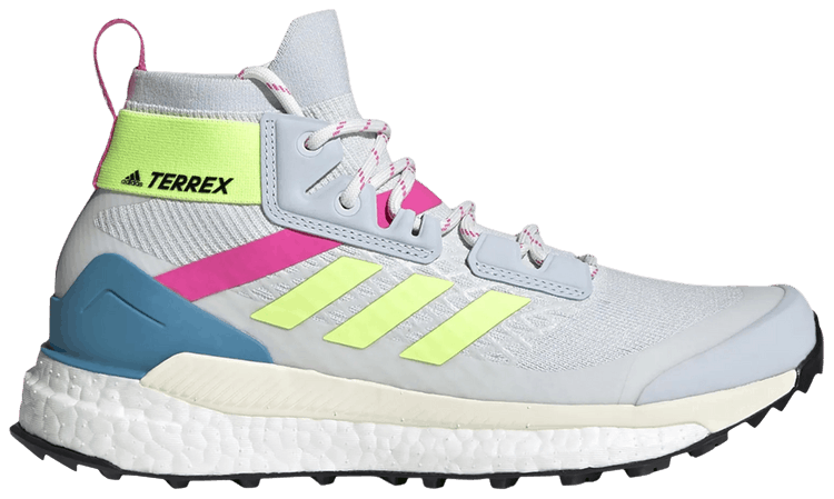 Adidas Wmns Terrex Free Hiker Primeblue Halo Blue Yellow Screaming Pink
