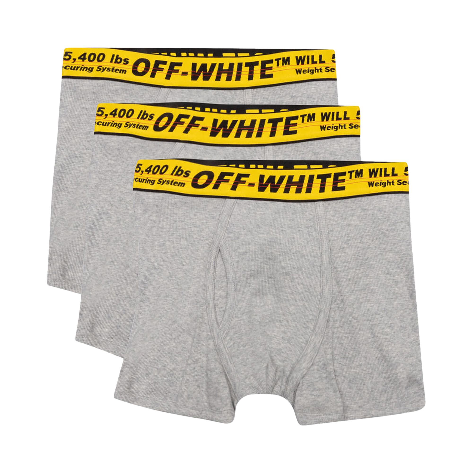 Off-White Classic Industrial Tripack Boxers 'Melange Grey' | Men's Size XL