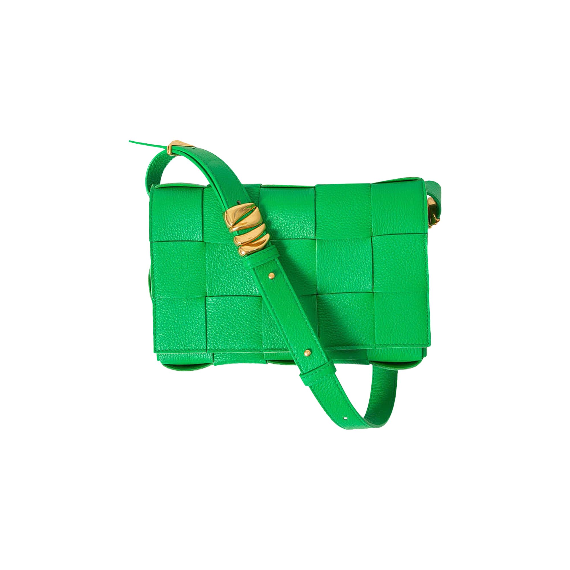 Pre-owned Bottega Veneta Cassette Shoulder Bag 'parakeet/gold' | Green | Women's Size Onesize